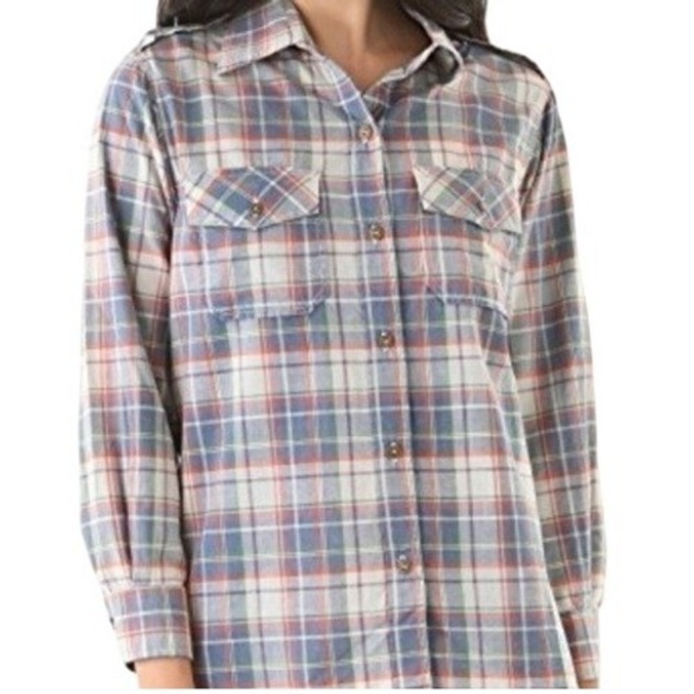 Current/Elliot Cotton Size 1 Small Plaid The Perfect Shirt Casual Button Down